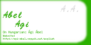 abel agi business card